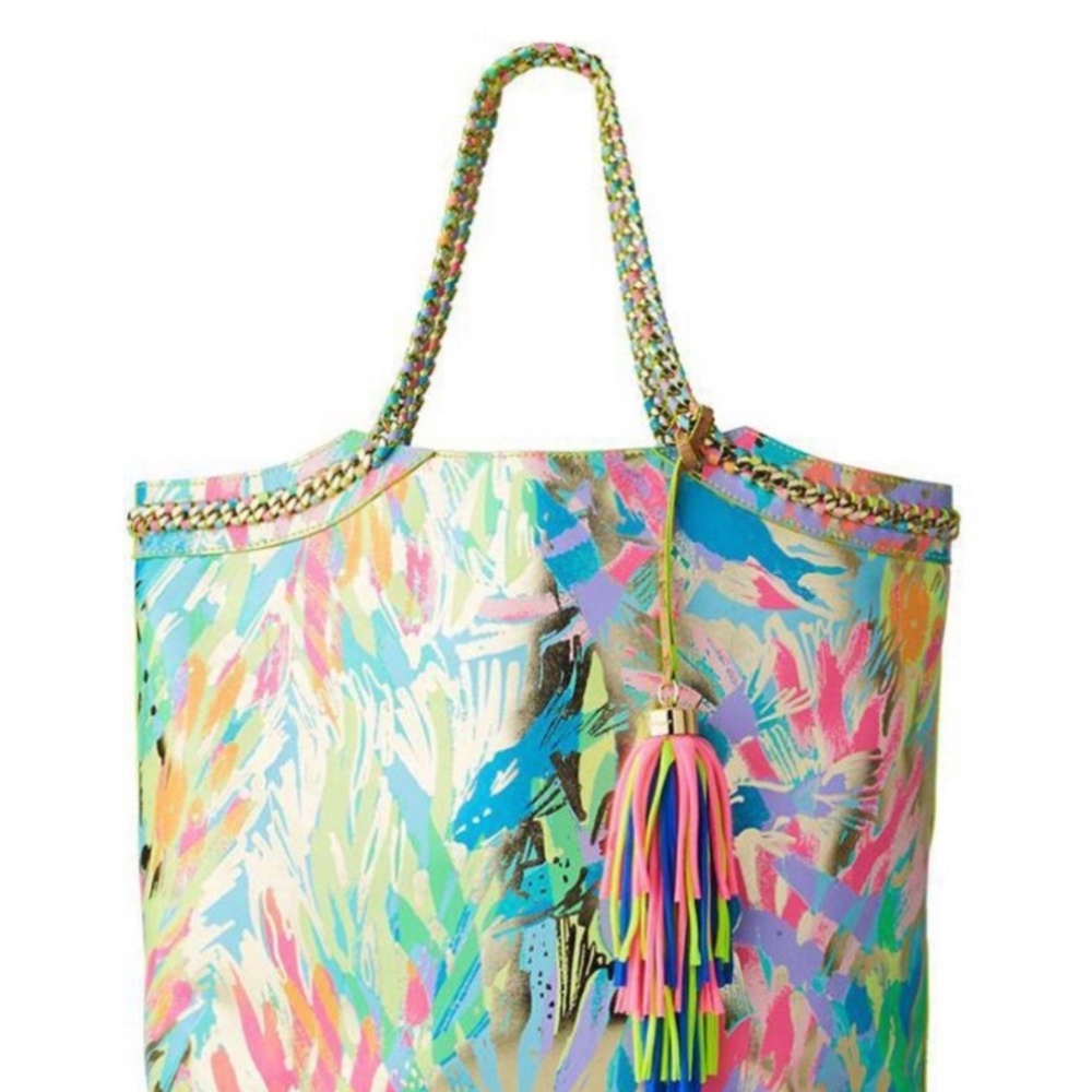 Lilly Pulitzer Sparkling Sands Seaside Cork Tote Reversible